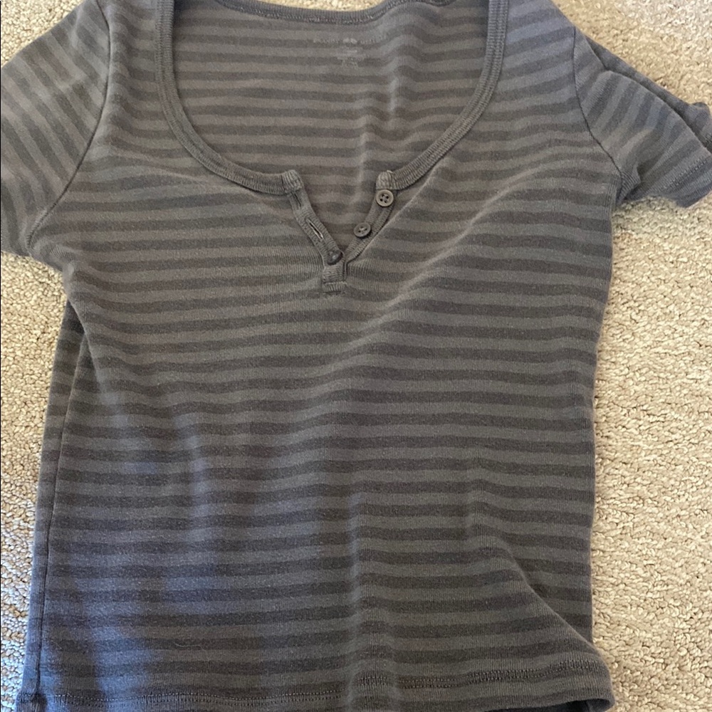 Striped Gray Women's Top